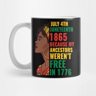 Juneteenth Is My Independence Day Afro Mug